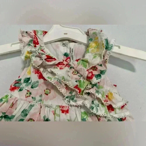 Janie And Jack Baby Little Girl Swirl Flower Floral Dress 12-18 Months - Picture 5 of 6